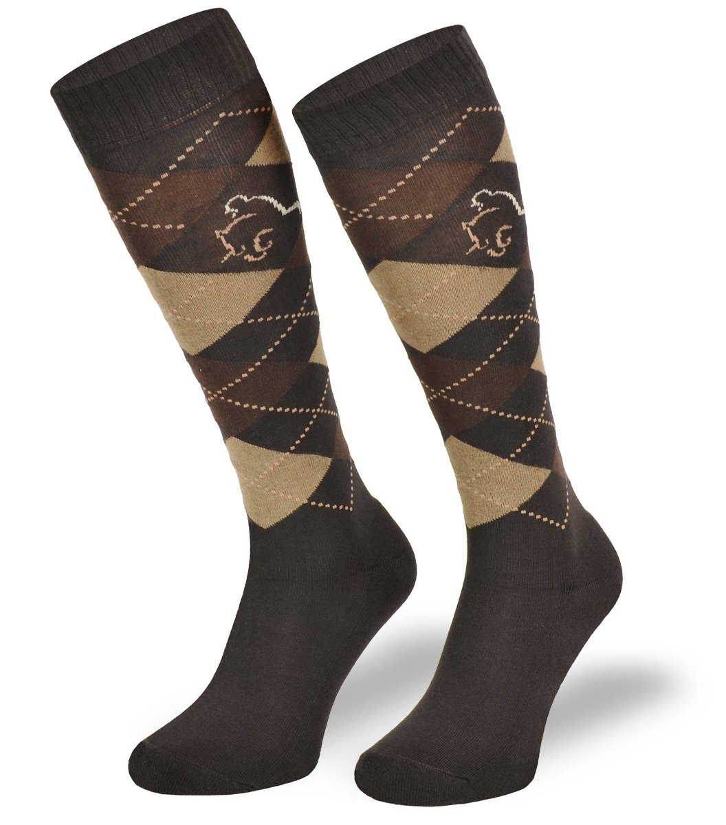 Podkolanówki jeździeckie SPDJ, brązowe, Model/14, 39/42