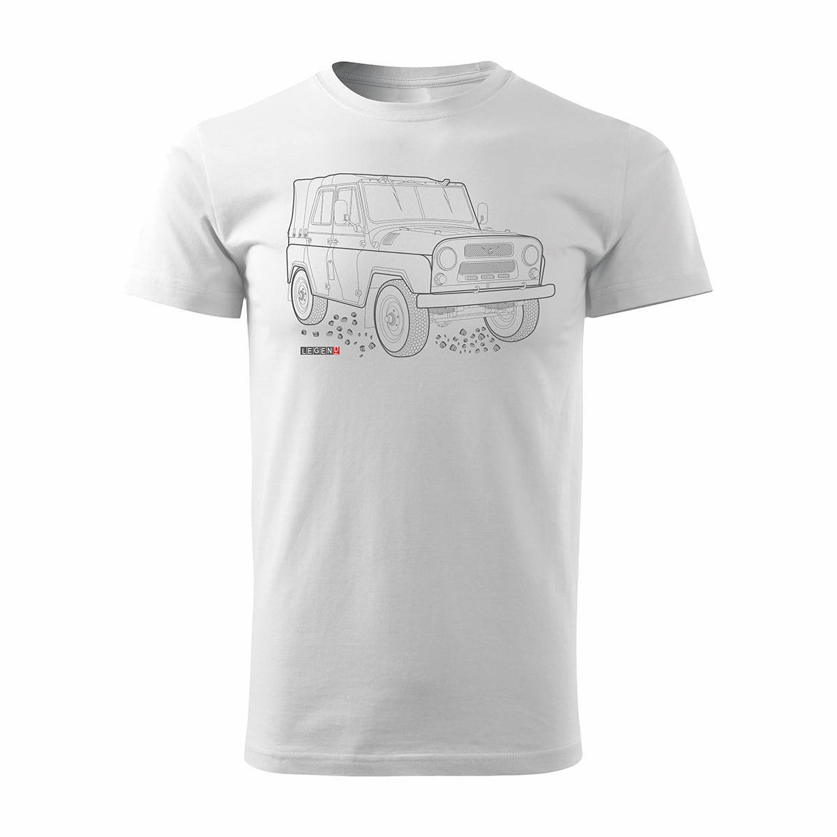 Topslang, Koszulka męska z samochodem UAZ 469 452 auto PRL 4x4, biała, rozmiar M