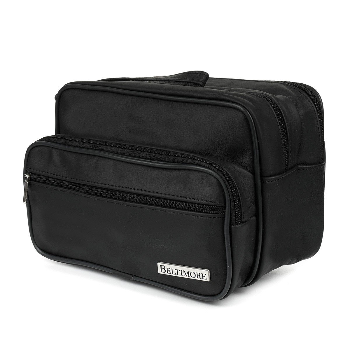 Czarna MĘSKA SASZETKA DO RĘKI WYKONANA Z POLSKIEJ SKÓRY NATURALNEJ POJEMNA Beltimore G44 czarny