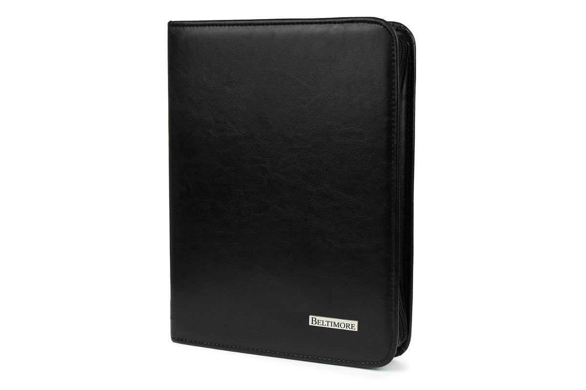 Czarny Beltimore luksusowy męski biwuar aktówka teczka organizer dla handlowca I58 czarny
