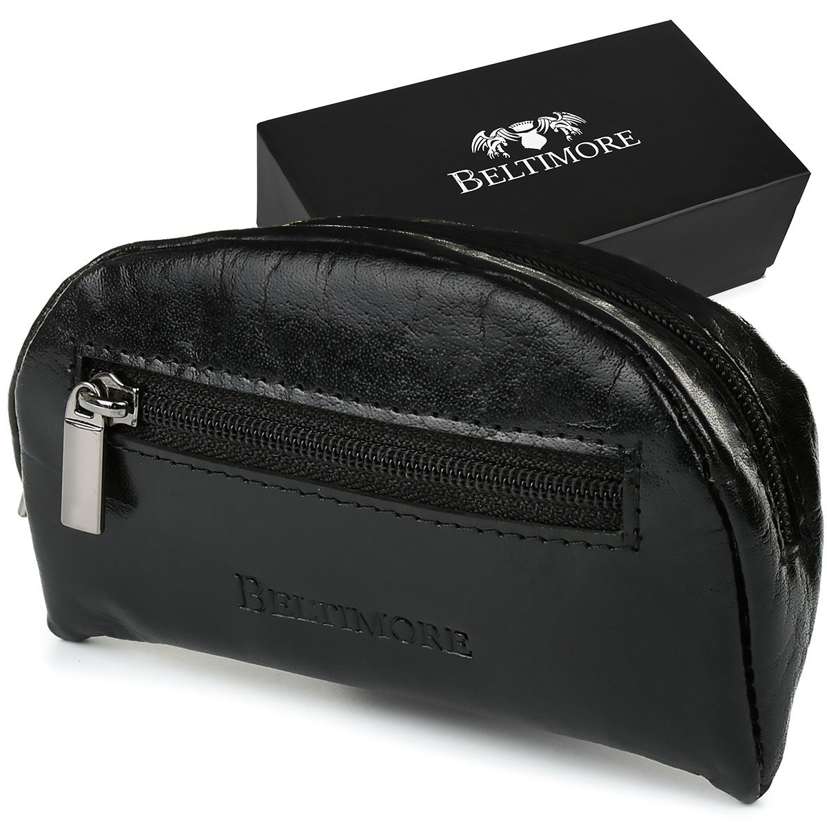 Czarne etui na klucze ze skóry naturalnej Beltimore G85 czarny