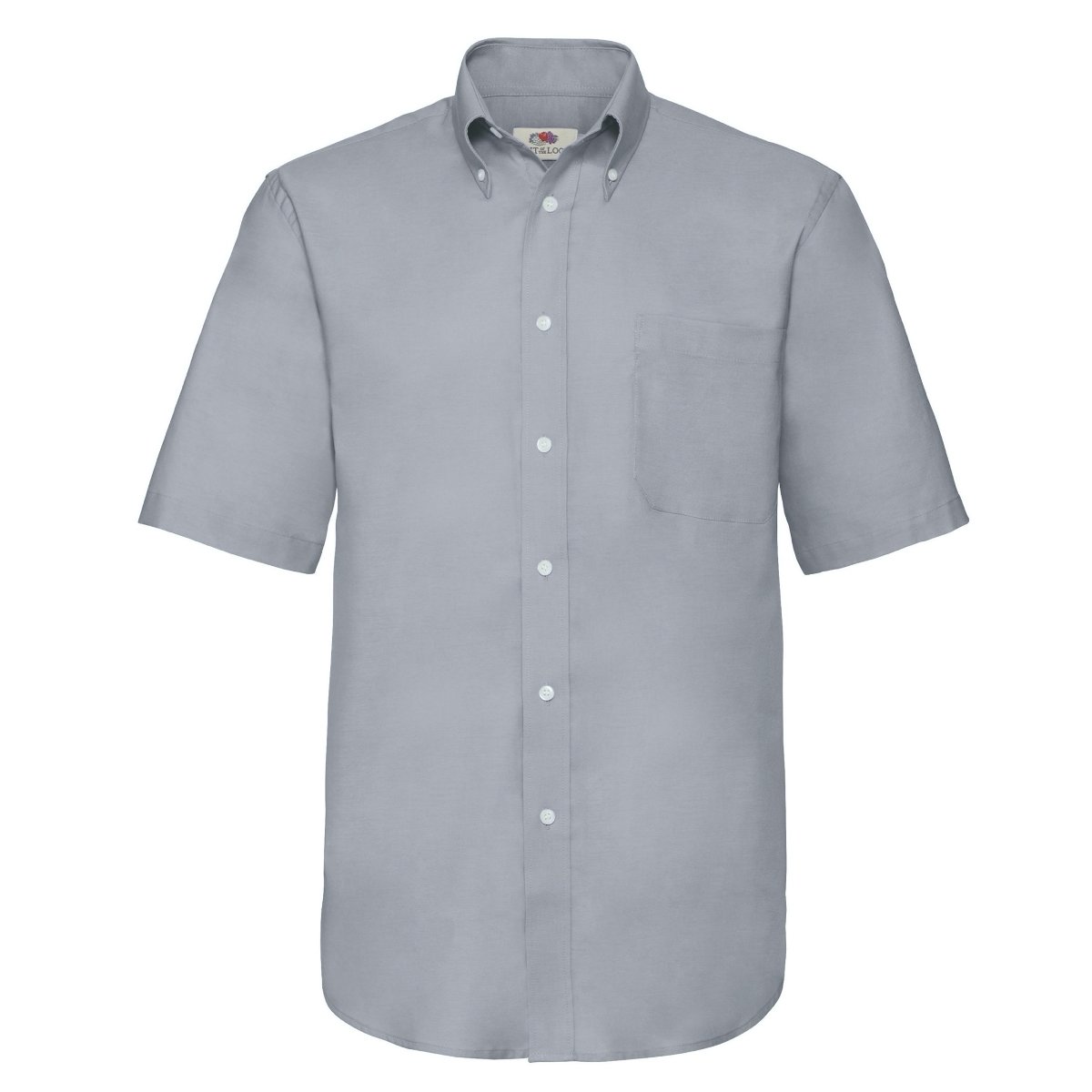 Koszula męska z krótkim rękawem Oxford Fruit of the Loom - Oxford Grey S