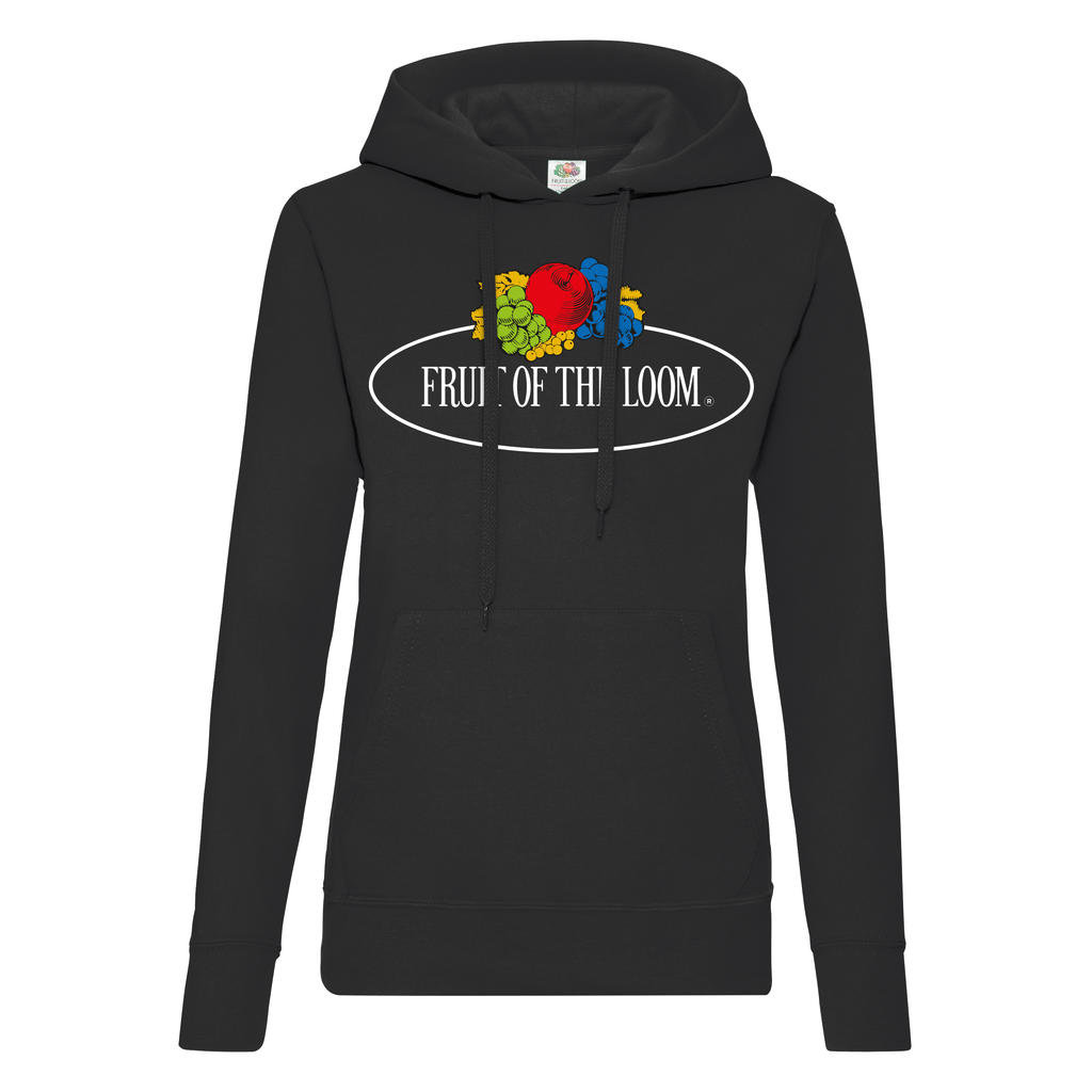 Bluza damska z kapturem Vintage z dużym logo Fruit of the Loom XS