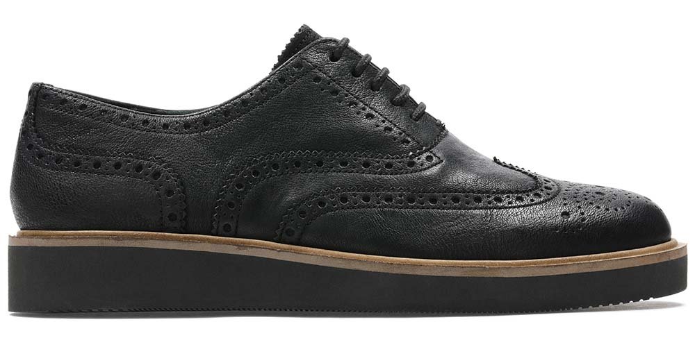 Półbuty damskie Clarks Baille Brogue czarne 37