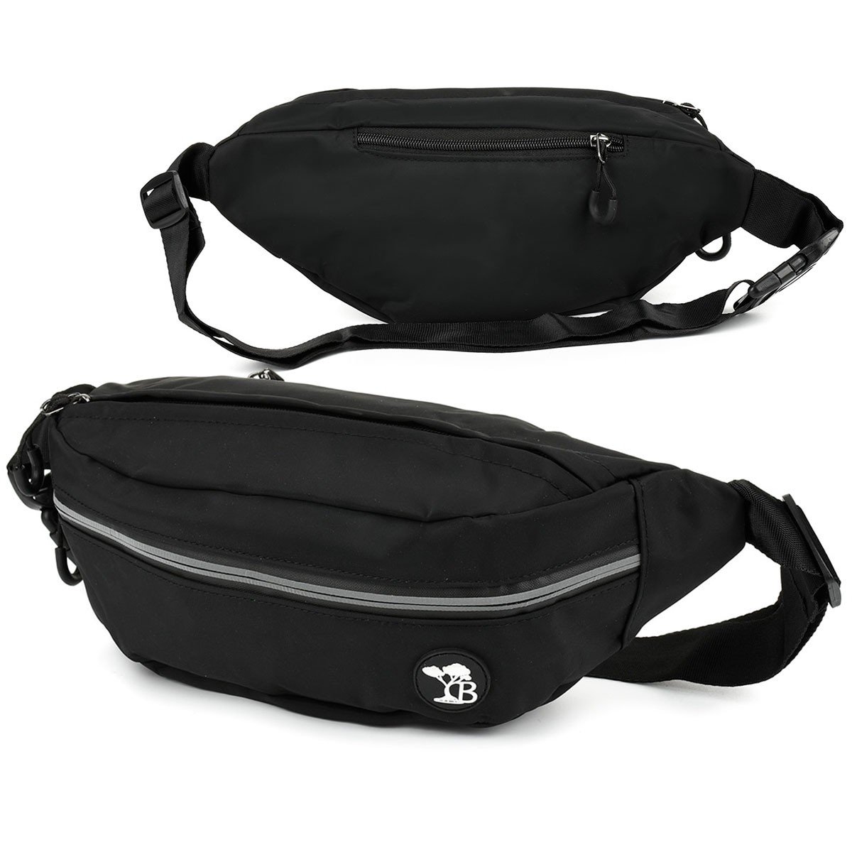 Czarna saszetka nerka wodoodporna biodrówka pas Beltimore C61 czarny