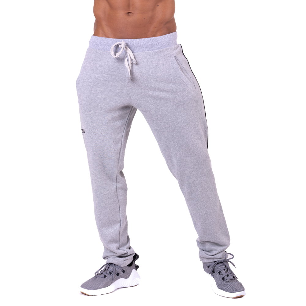 Męskie spodnie dresowe Nebbia Side Stripe Retro Joggers 154, Szary, M