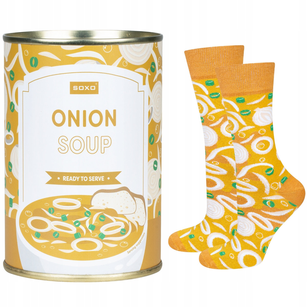 Skarpetki damskie SOXO GOOD STUFF onion soup w puszce - 35–40