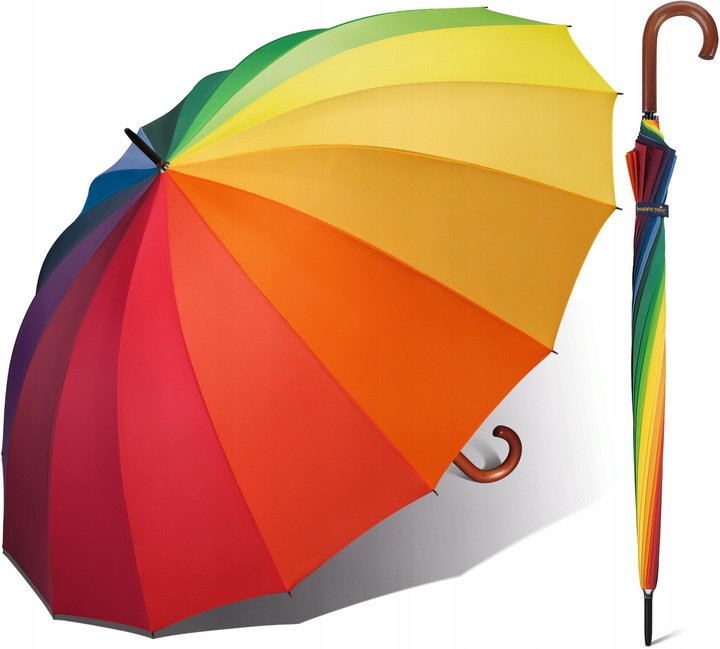 PARASOL PARASOLKA DAMSKA HAPPY RAIN DŁUGA