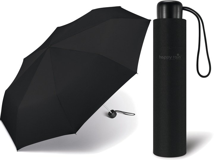 PARASOL PARASOLKA DAMSKA MĘSKA HAPPY RAIN CZARNA