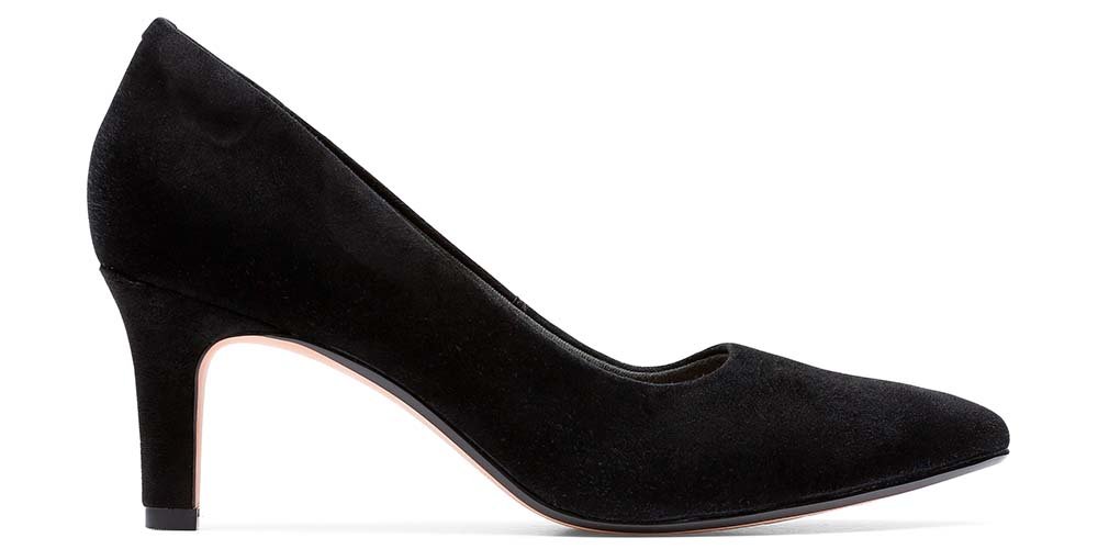 Clarks Illeana Tulip Czółenka czarne zamszowe 40