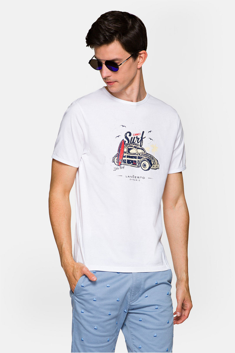 Lancerto, Koszulka Reggie, biały, 2XL