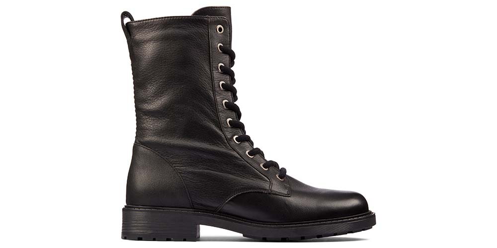 Clarks Orinoco2 Style Botki czarne skórzane 40