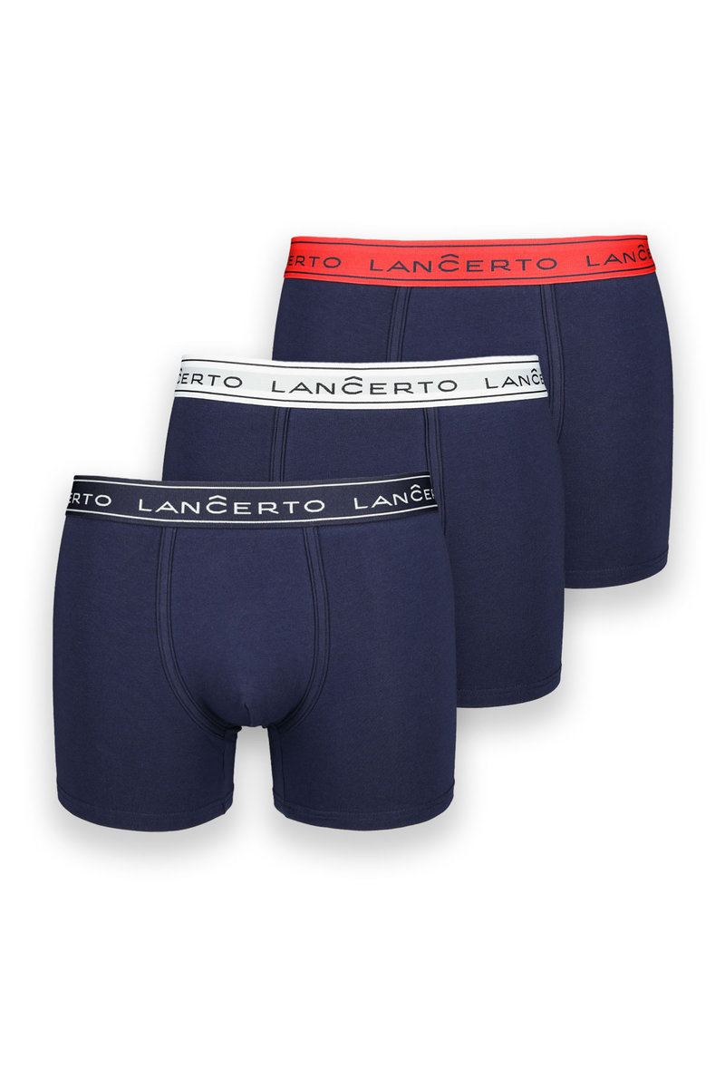 Lancerto, Zestaw 3 bokserek, granatowe, rozmiar 3XL