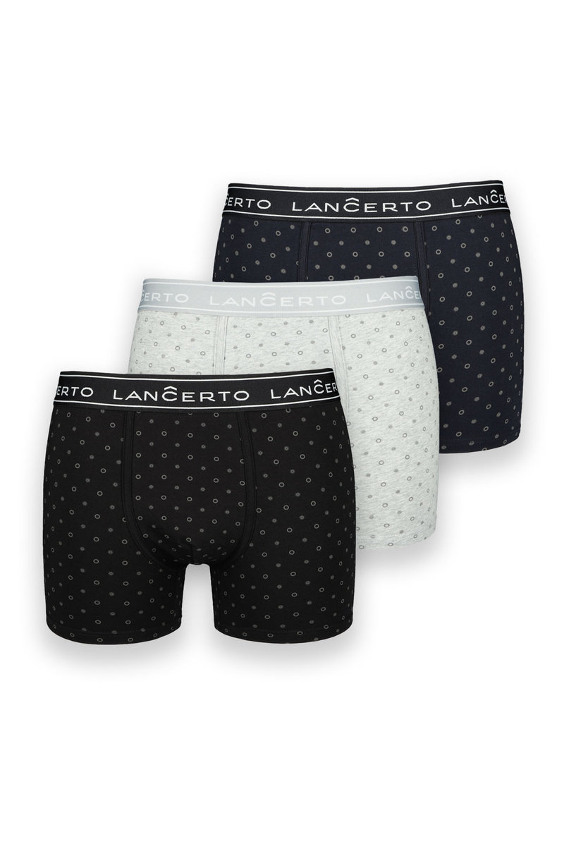 Lancerto, Zestaw 3 bokserek w kropki, rozmiar 2XL