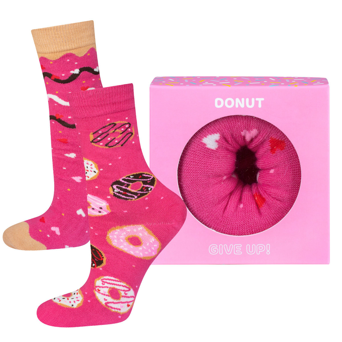 Skarpetki damskie SOXO GOOD STUFF donut w pudełku - 35–40