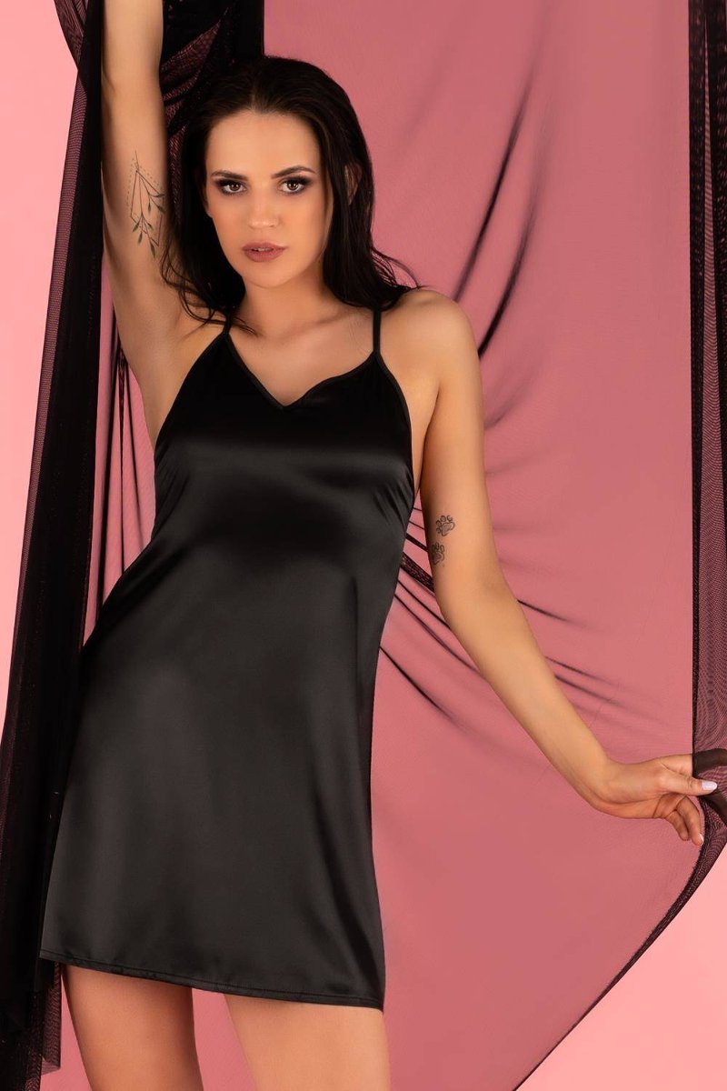 Mirdama Black LC 90519 koszulka i stringi - czarna, rozmiar Livia Corsetti, rozmiar M