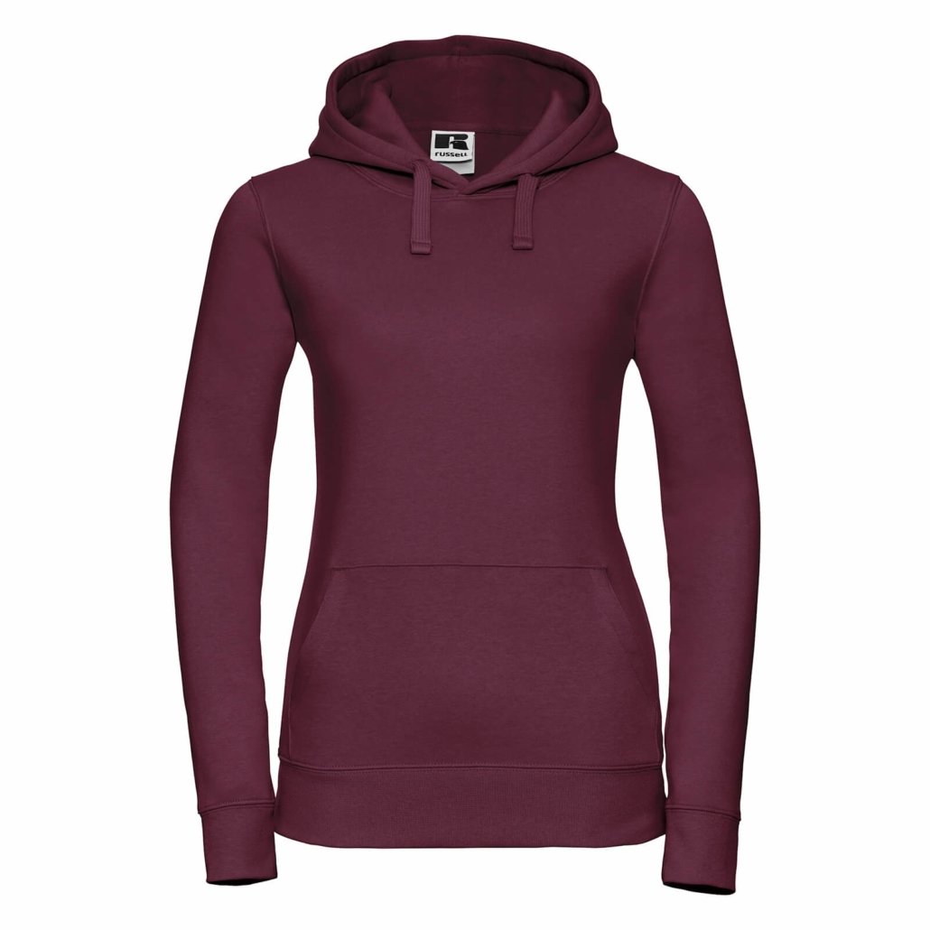 Damska bluza Authentic z kapturem Russell Burgund 41 S
