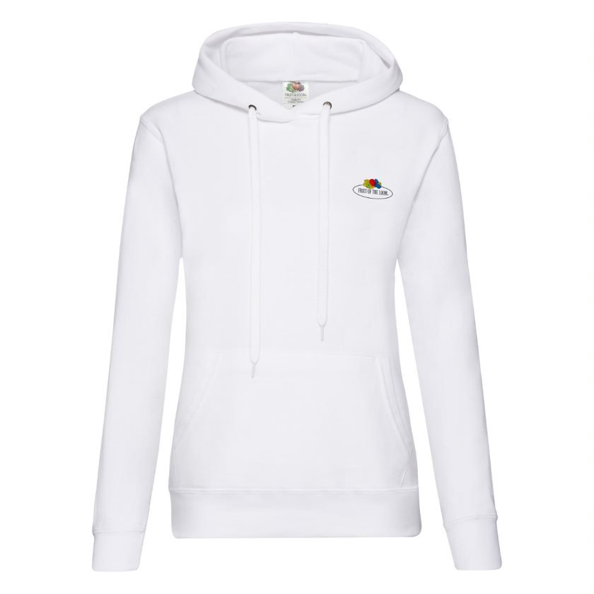 Bluza damska z kapturem Vintage z małym logo Fruit of the Loom L