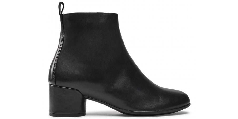 ECCO SHAPE 35 Botki damskie czarne skórzane 40