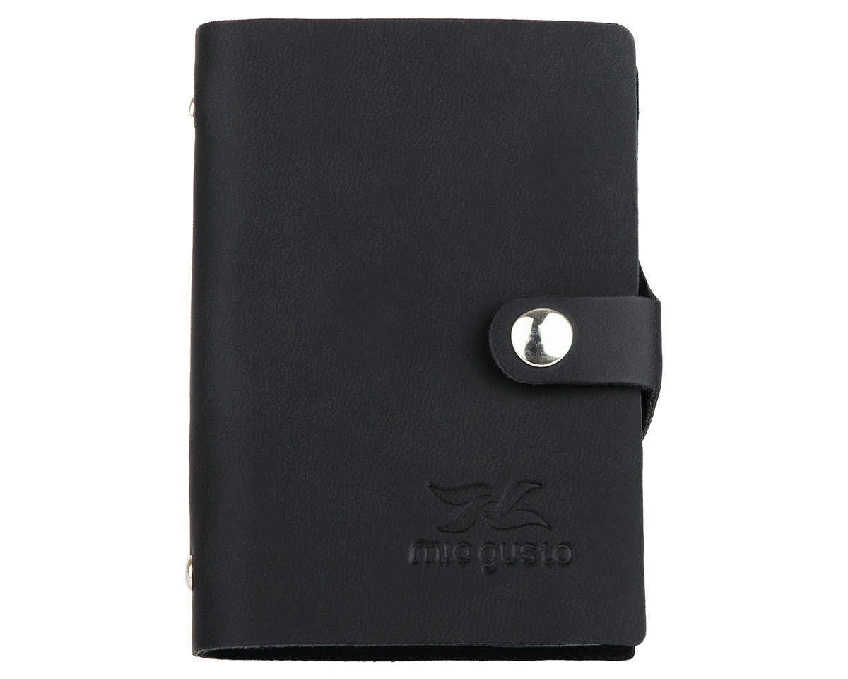 Etui, wizytownik na dokumenty (dużo kieszonek) - kolor czarny