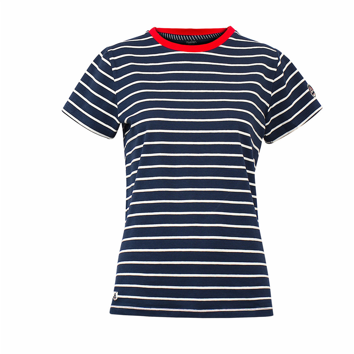 Koszulka damska T-shirt granatowa w paski Captain Mike® rozmiar XL