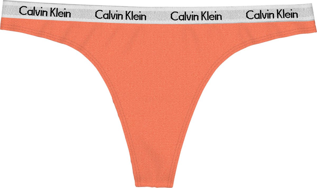 CALVIN KLEIN MAJTKI STRINGI DAMSKIE THONG ORANGE 0000D1617E XMT XS