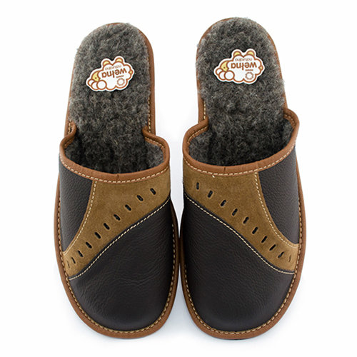 NOWO, Pantofle męskie ocieplane papucie, rozmiar 41