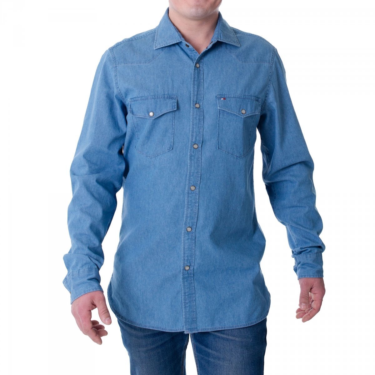 Tommy Hilfiger, koszula męska DENIM SHIRT MW0MWII870-IAO L