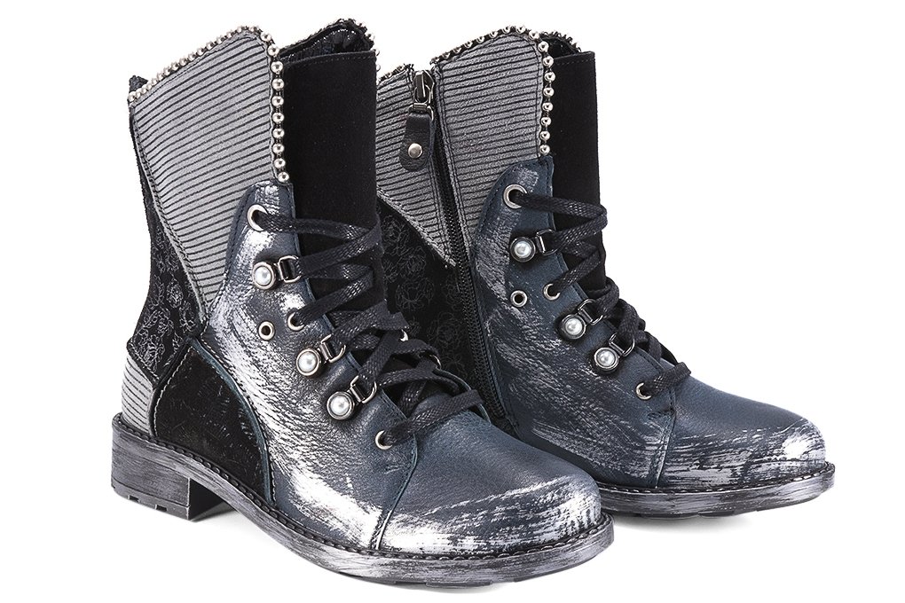 Maciejka 3623A Trzewiki Botki Damskie Ocieplane Wielokolorowy 37