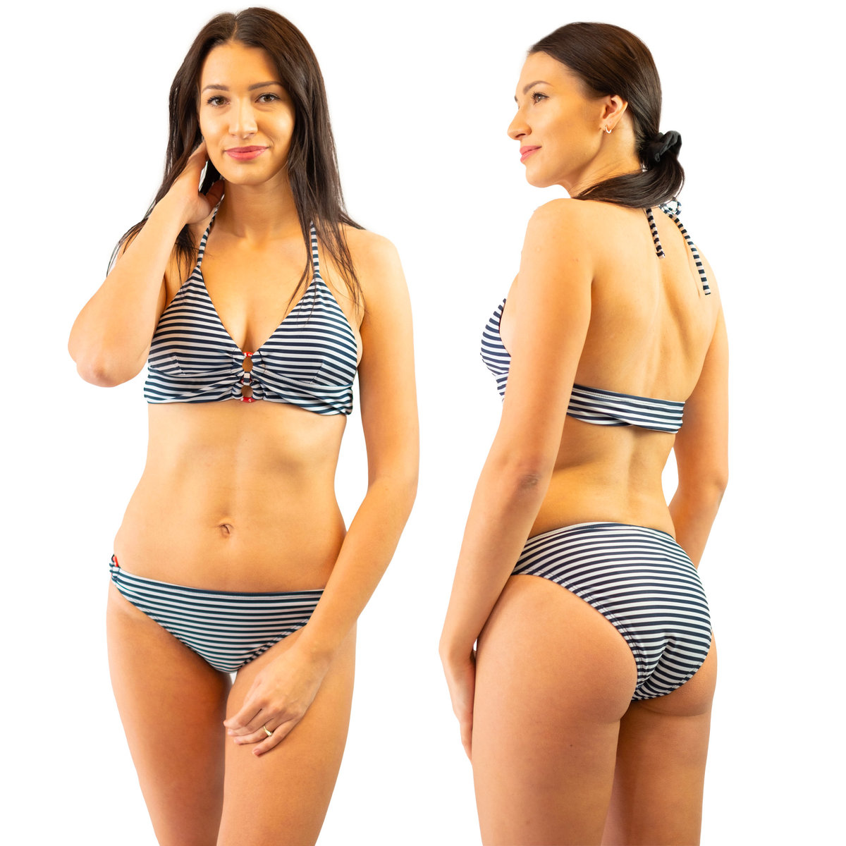 Strój kąpielowy damski bikini w paski Captain Mike® rozmiar XL