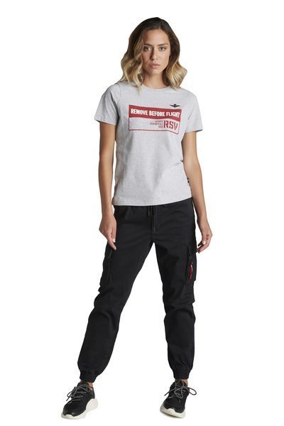 T-Shirt Damski Aeronautica Militare Grigio Melange - S