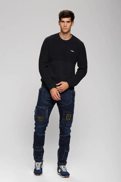 Sweter Męski Aeronautica Militare Blue Black - Xxl