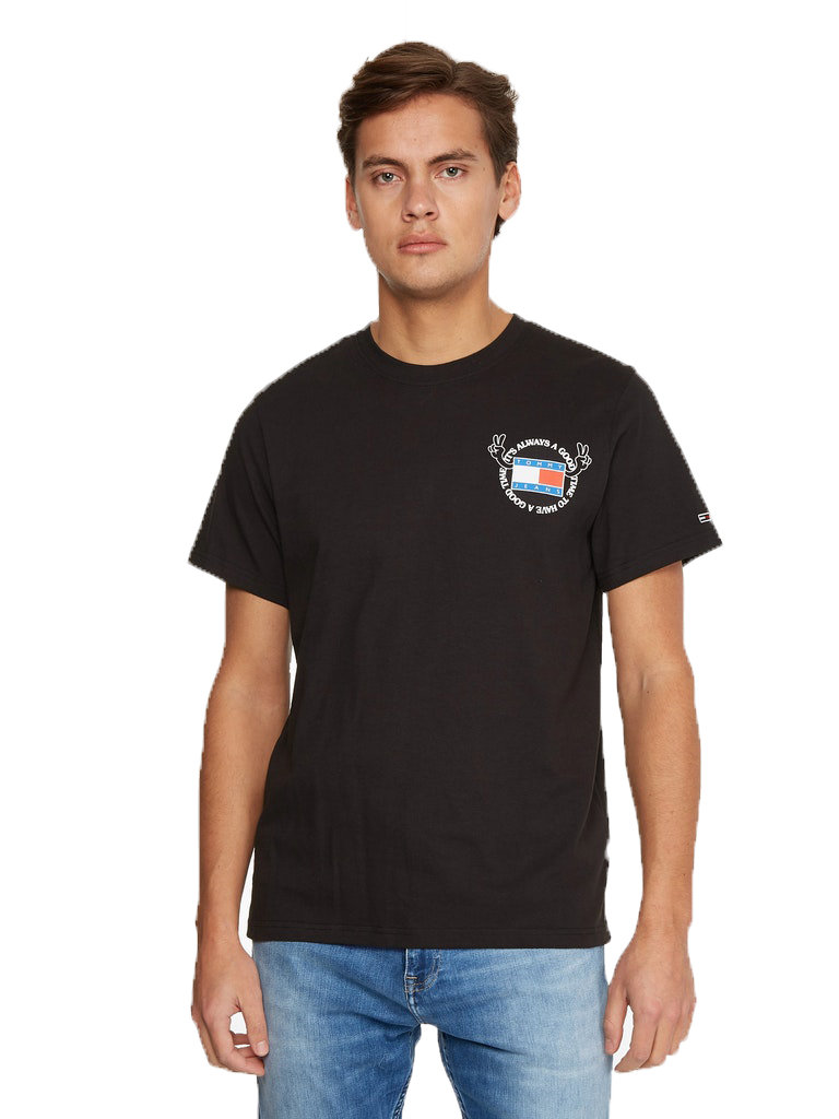 TOMMY HILFIGER KOSZULKA MĘSKA T-SHIRT TJM TOMMY PHILOSOTEE 3 BLACK DM0DM12858 BDS M