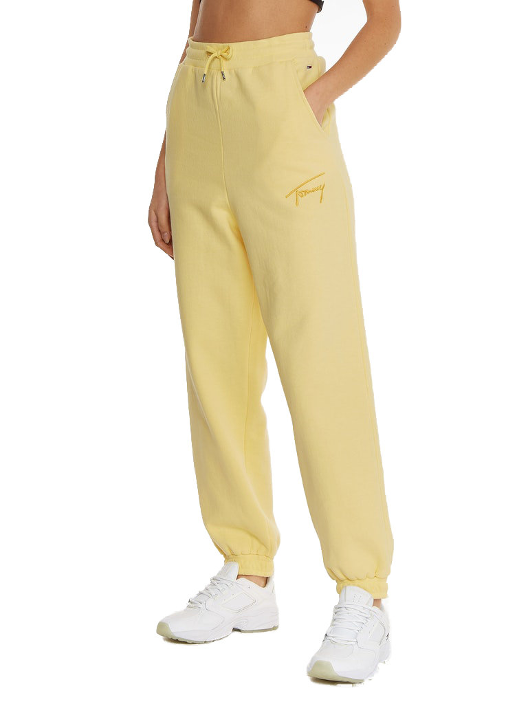 TOMMY HILFIGER DAMSKIE SPODNIE DRESOWE TJW TOMMY SIGNATURE SWEATPANT YELLOW DW0DW11886 ZGF M