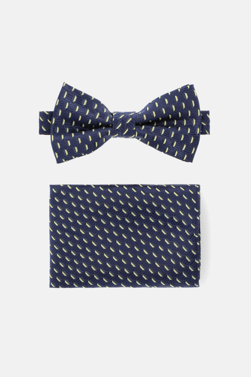 Mucha Granatowa Wzór Plus Poszetka