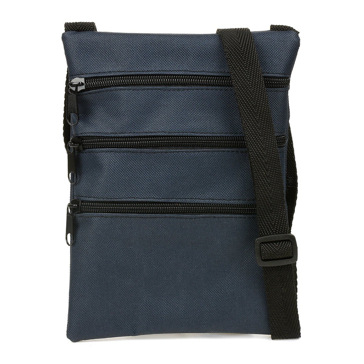 Saszetka etui paszportówka duża na smartfona 4 suwaki granatowa I28 granatowy