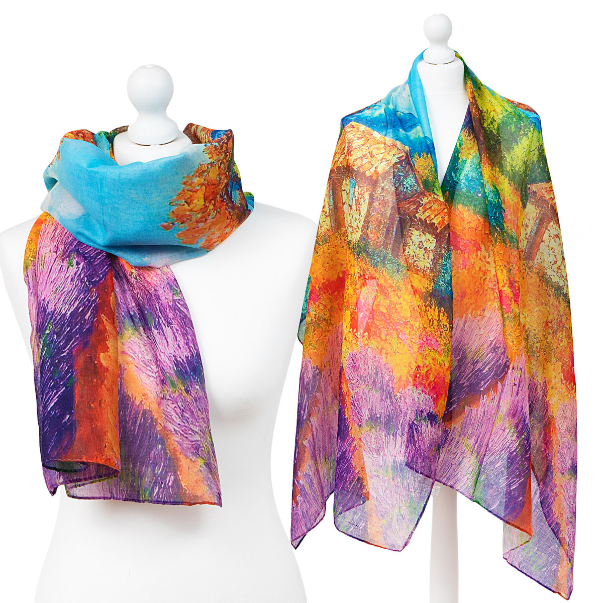 Duży Wiosenny Szal Chusta Apaszka Piękne Wzory Art - Sza-Art-4