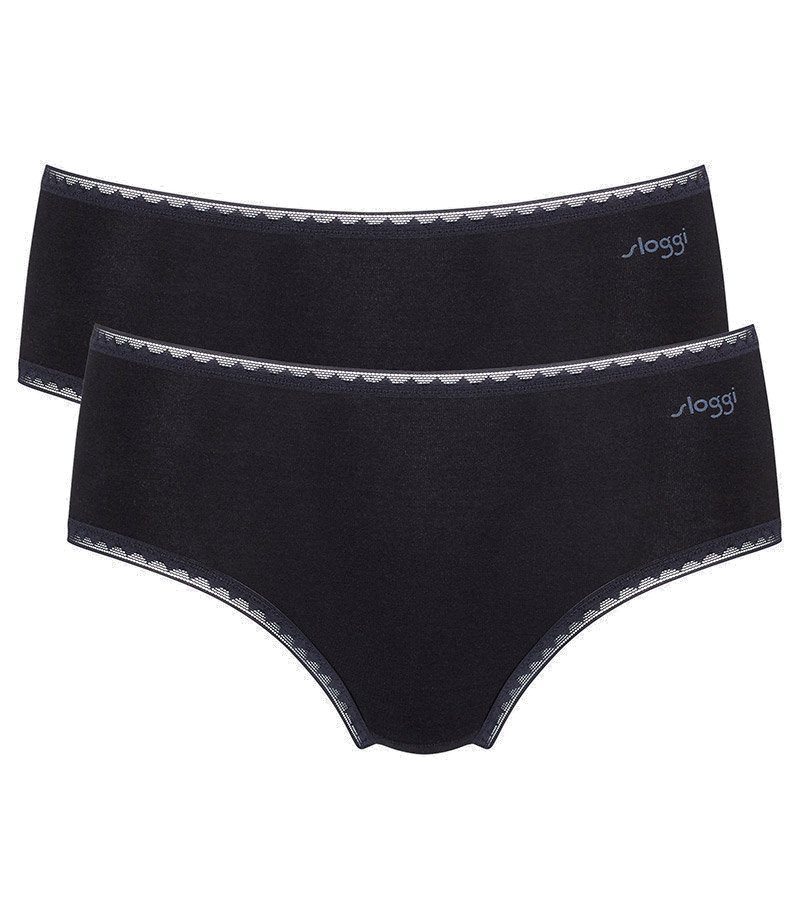 Sloggi, 2 x Majtki damskie sloggi GO Midi C2P, rozmiar S