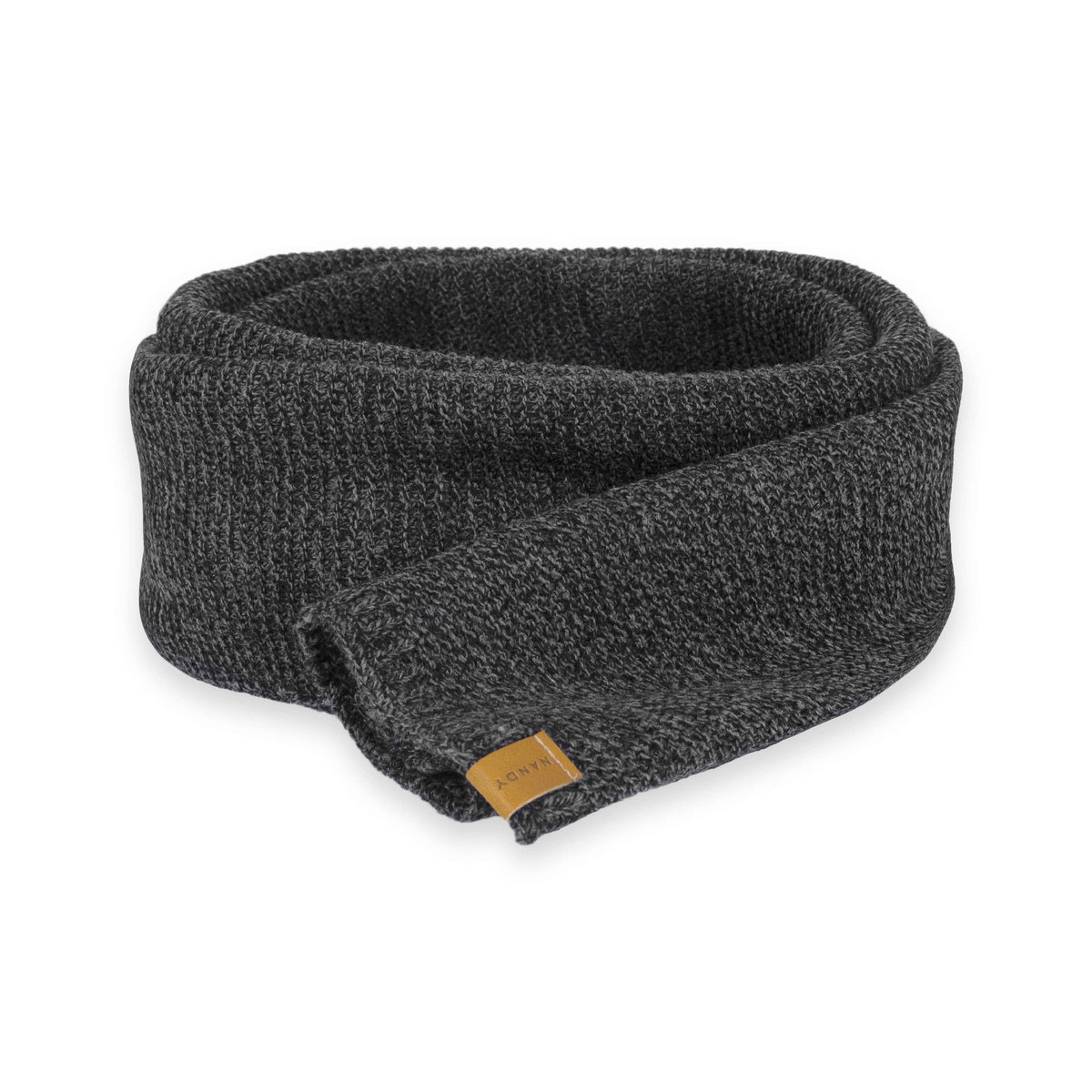 Nandy Duży Ciepły Szal Szalik Męski Ciemno-Szara Mulina - Nsm-15101-30-C-Szr-M