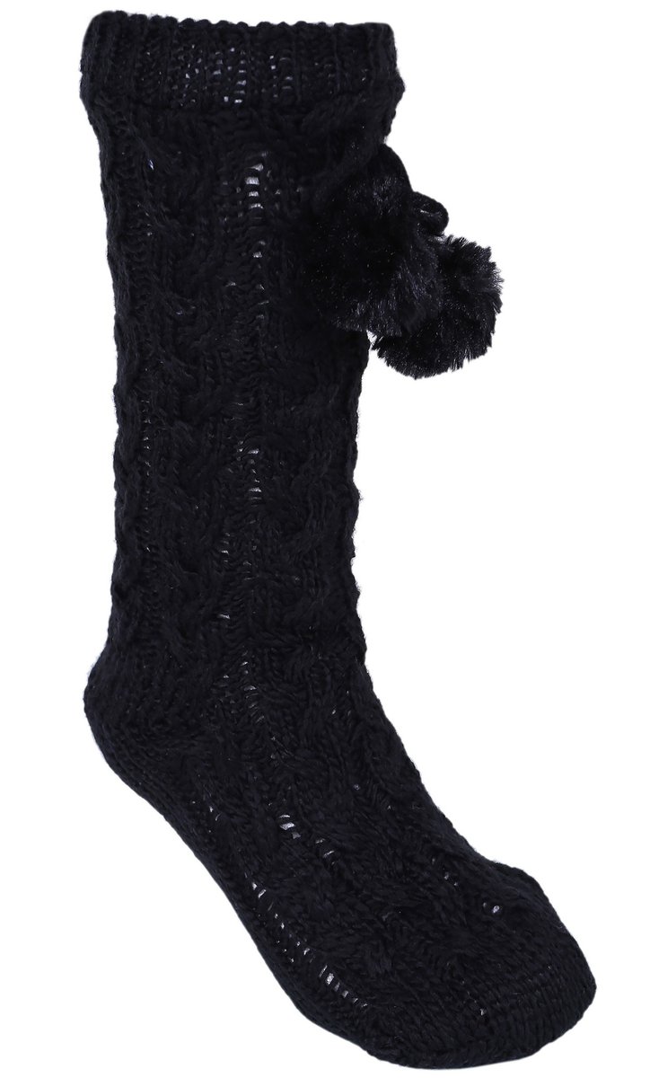 Czarne, grube skarpetki
