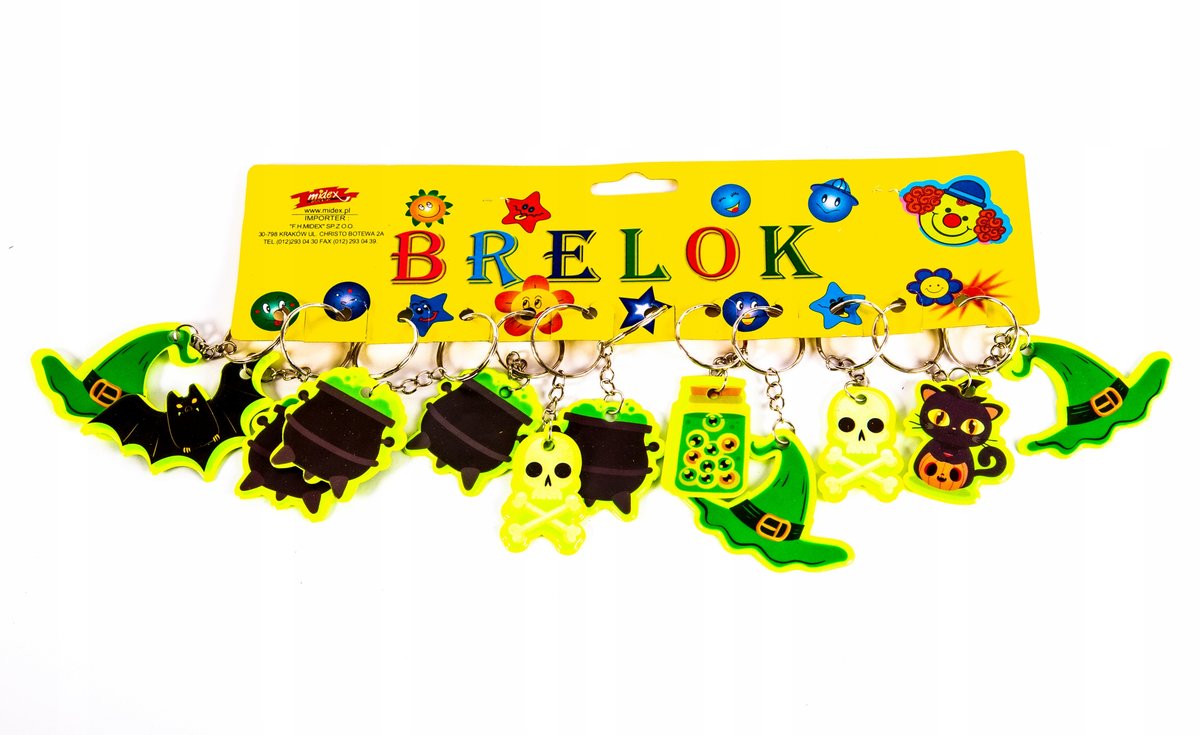 BRELOK ŚWIECĄCY W CIEMNOŚCI HALLOWEEN ZAWIESZKA