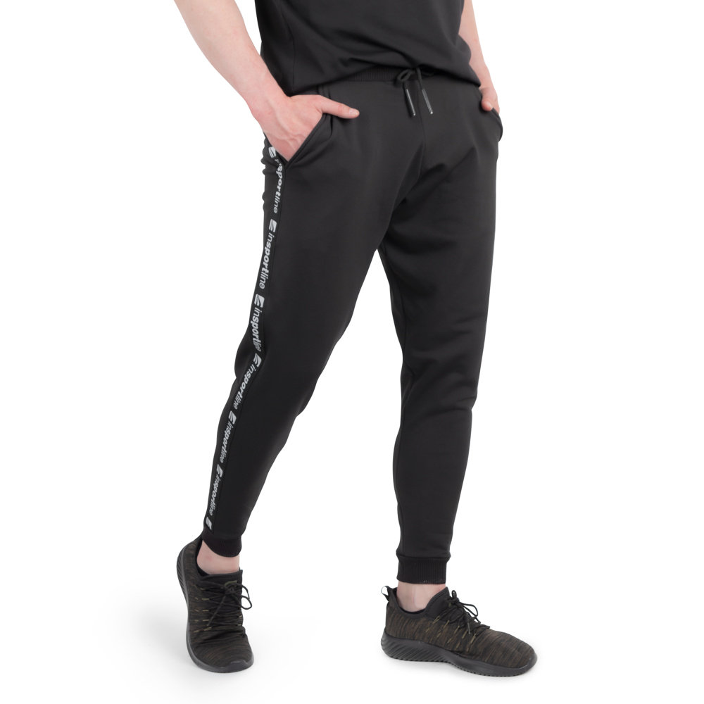 Męskie Dresowe Spodnie Sportowe Insportline Comfyday Man, , Czarny, M