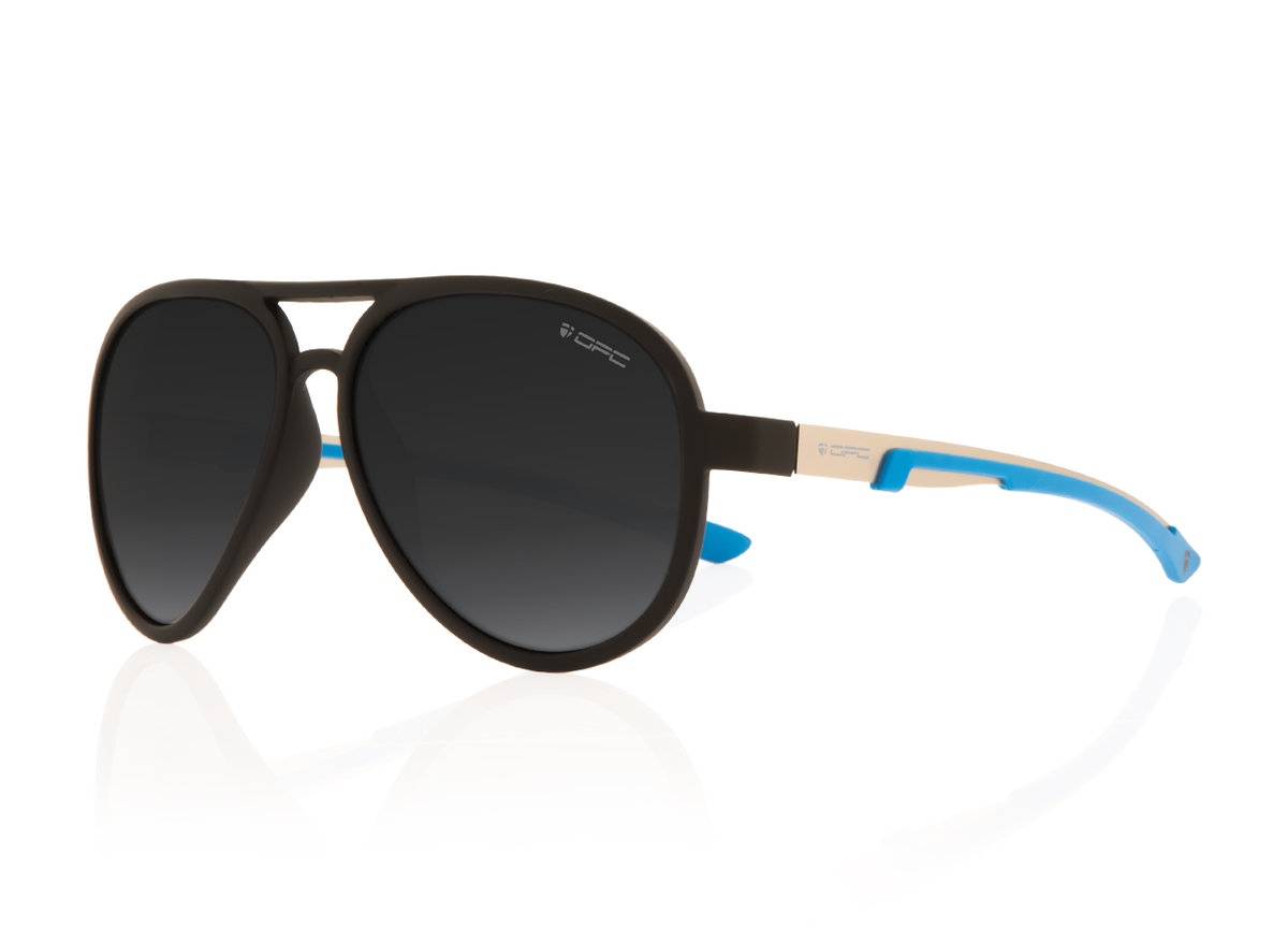 Okulary Przeciwsłoneczne Opc Fashion Dakar Matt Black - Blue + Etui/ Opc