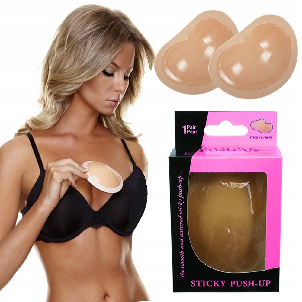 Wkładki Do Stanika Stroju Push Up Silikonowe Beż