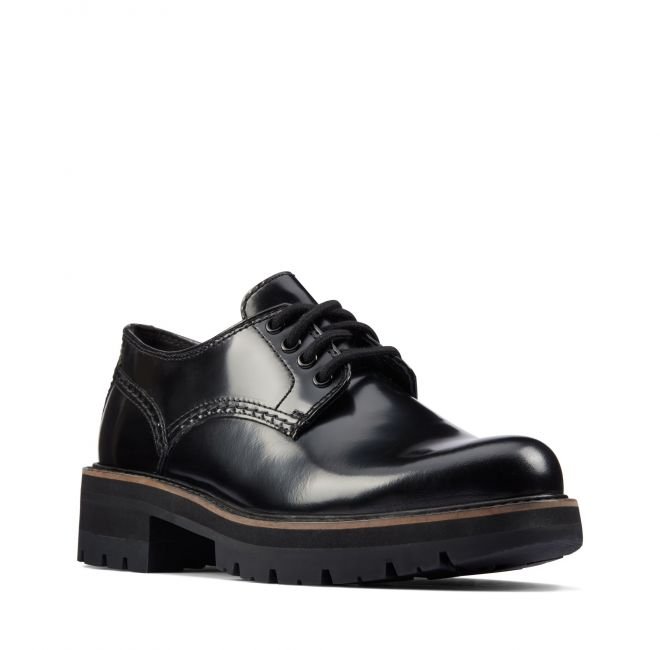 Clarks Orianna Derby [black leather] - rozmiar 38