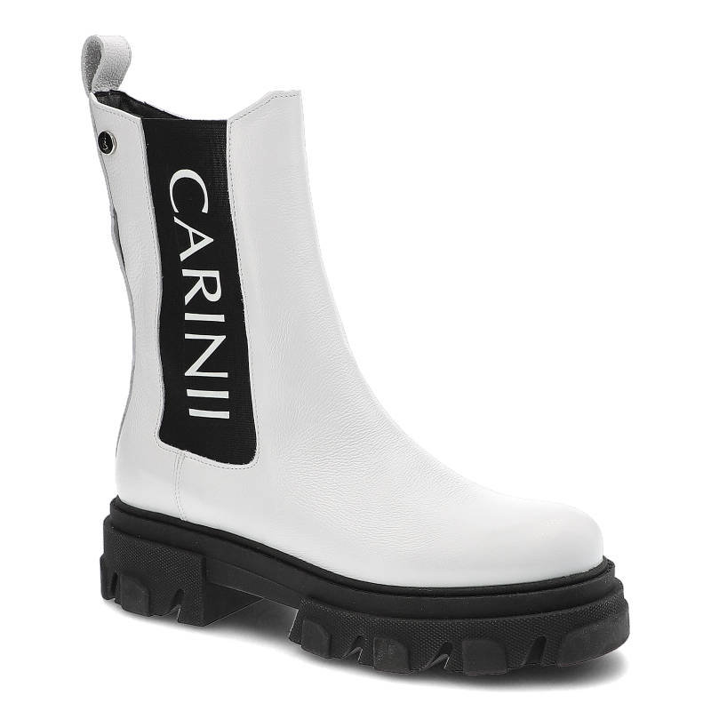 Carinii, Botki, B8020_-I81-000-000-E33 Czarny/Biały, rozmiar 40