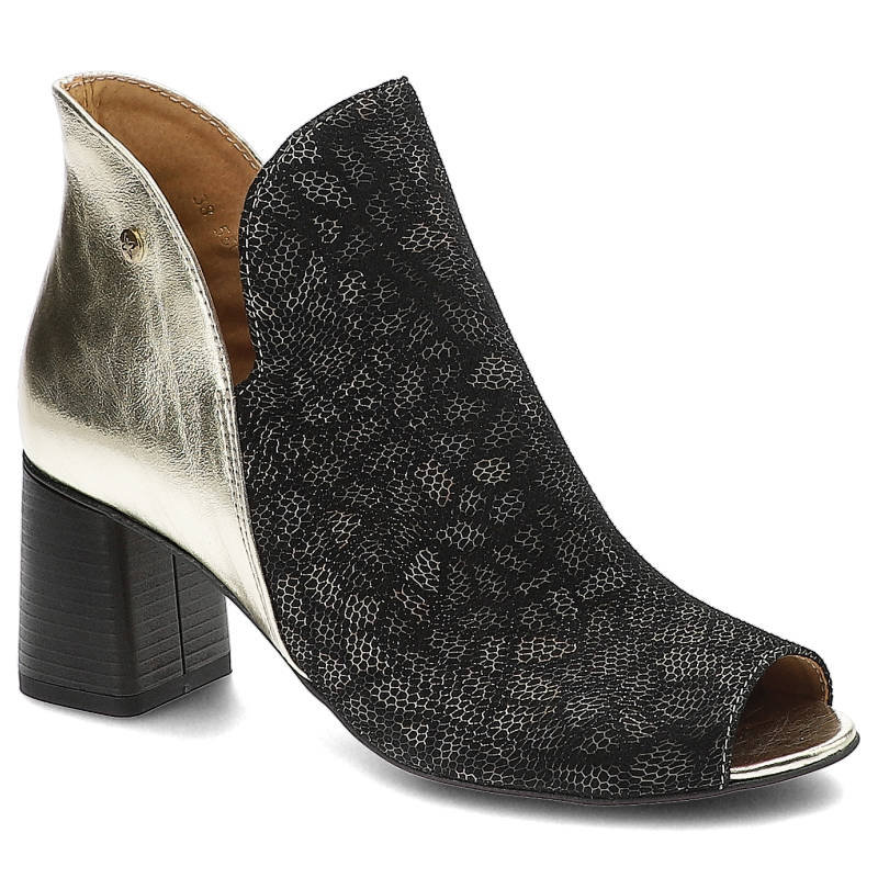 Maciejka, Botki, 05507-01/00-5 Czarny/Złoty, rozmiar 36