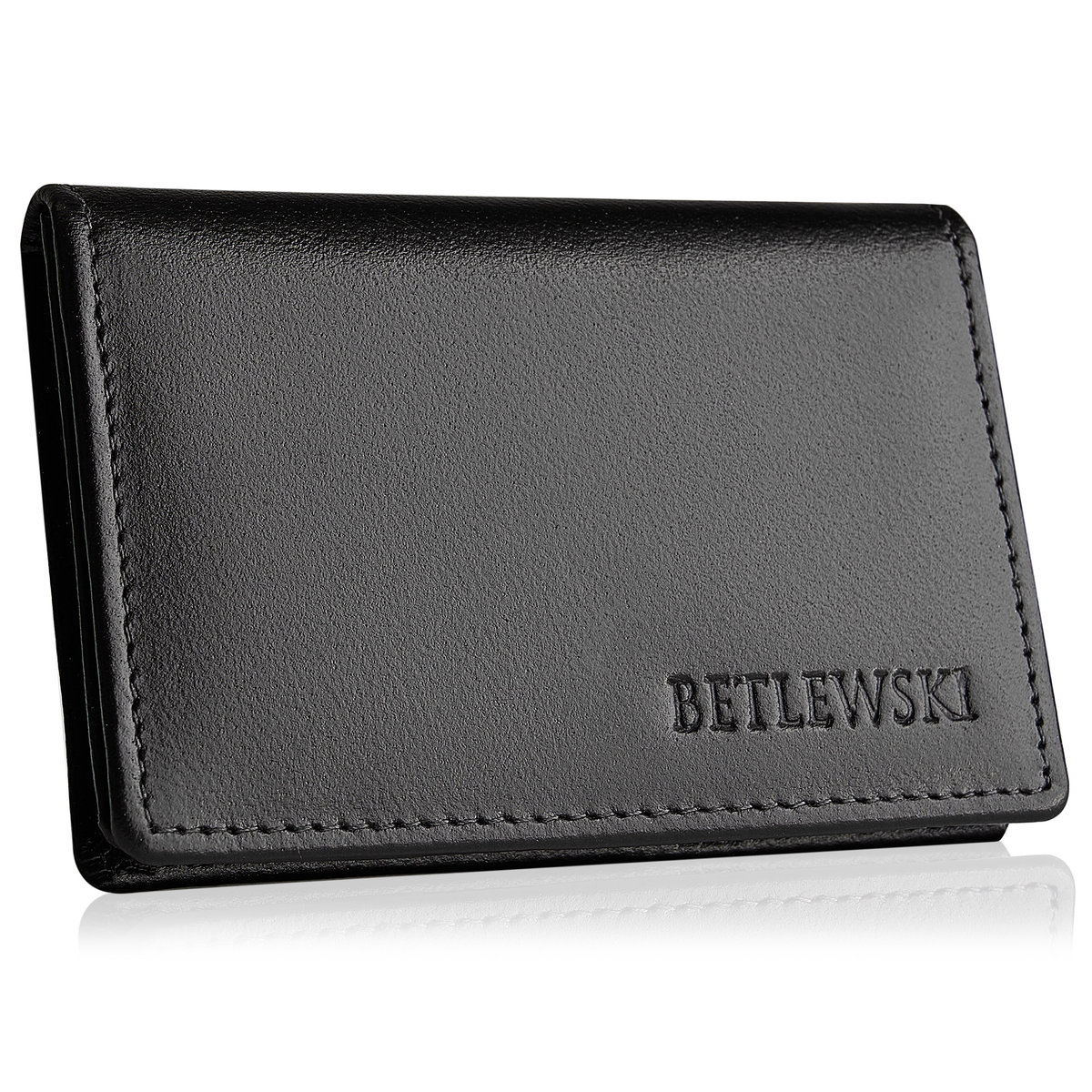 Betlewski, Etui na karty, na zatrzask, czarny