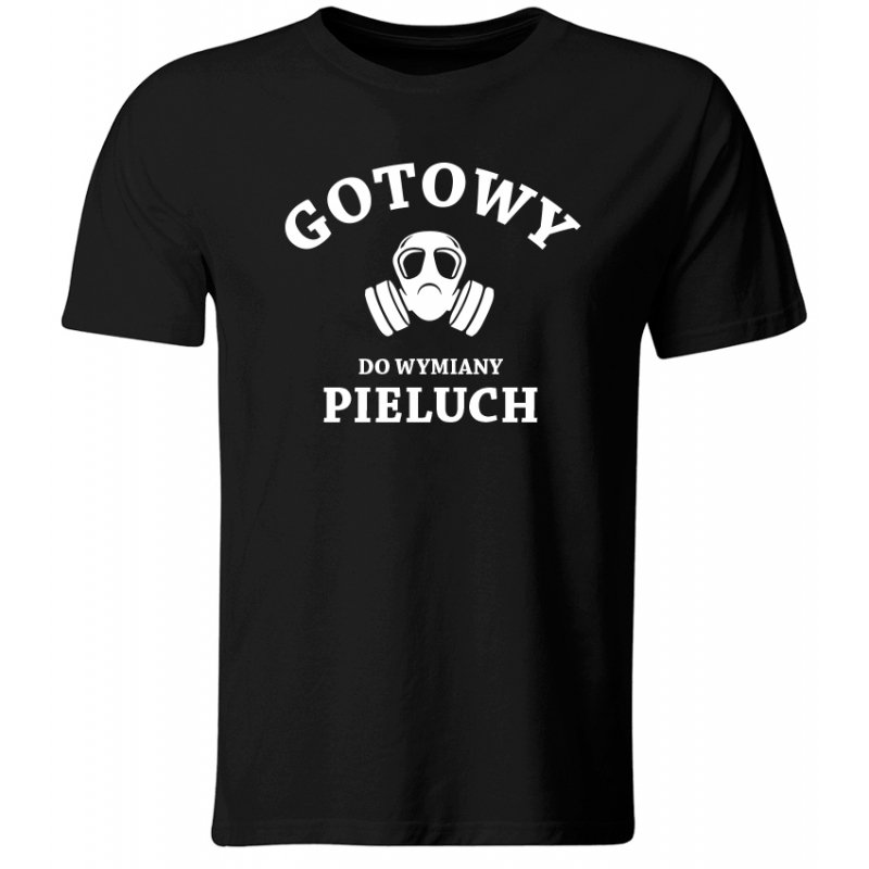 GiTees, Koszulka Gotowy do Wymiany Pieluch. Prezent na Dzień Ojca, rozmiar M