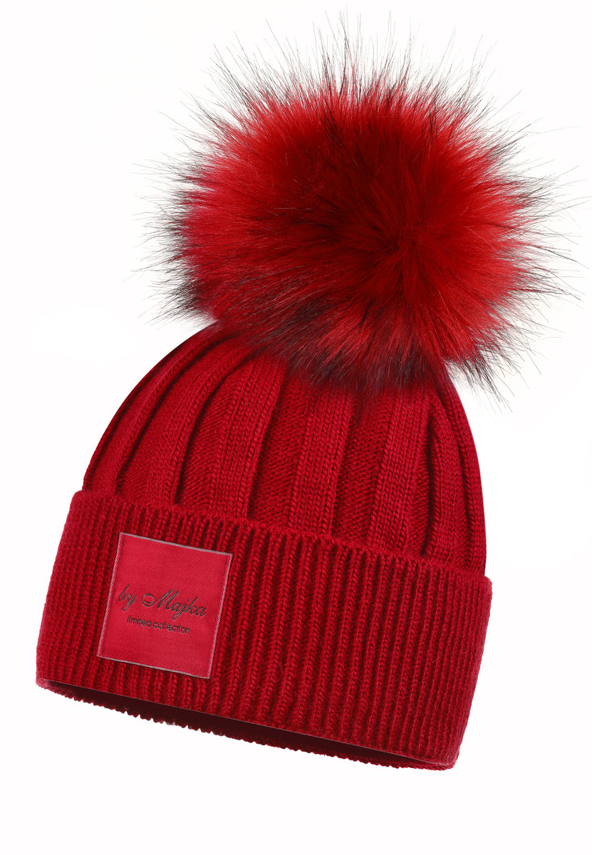 Majka Czapka Damska Z Pomponem Jesień/Zima